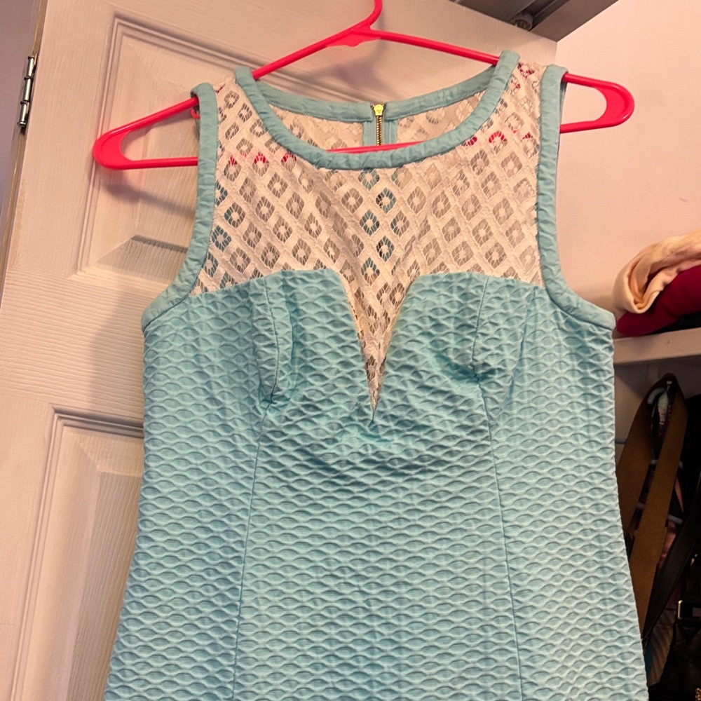 Lilly Pulitzer Blue and White Mini Dress
